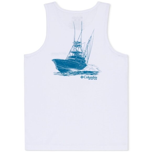 Columbia Men Regular fit Sleeveless Tank Top Shirt Size XXL White Solid - Picture 1 of 1